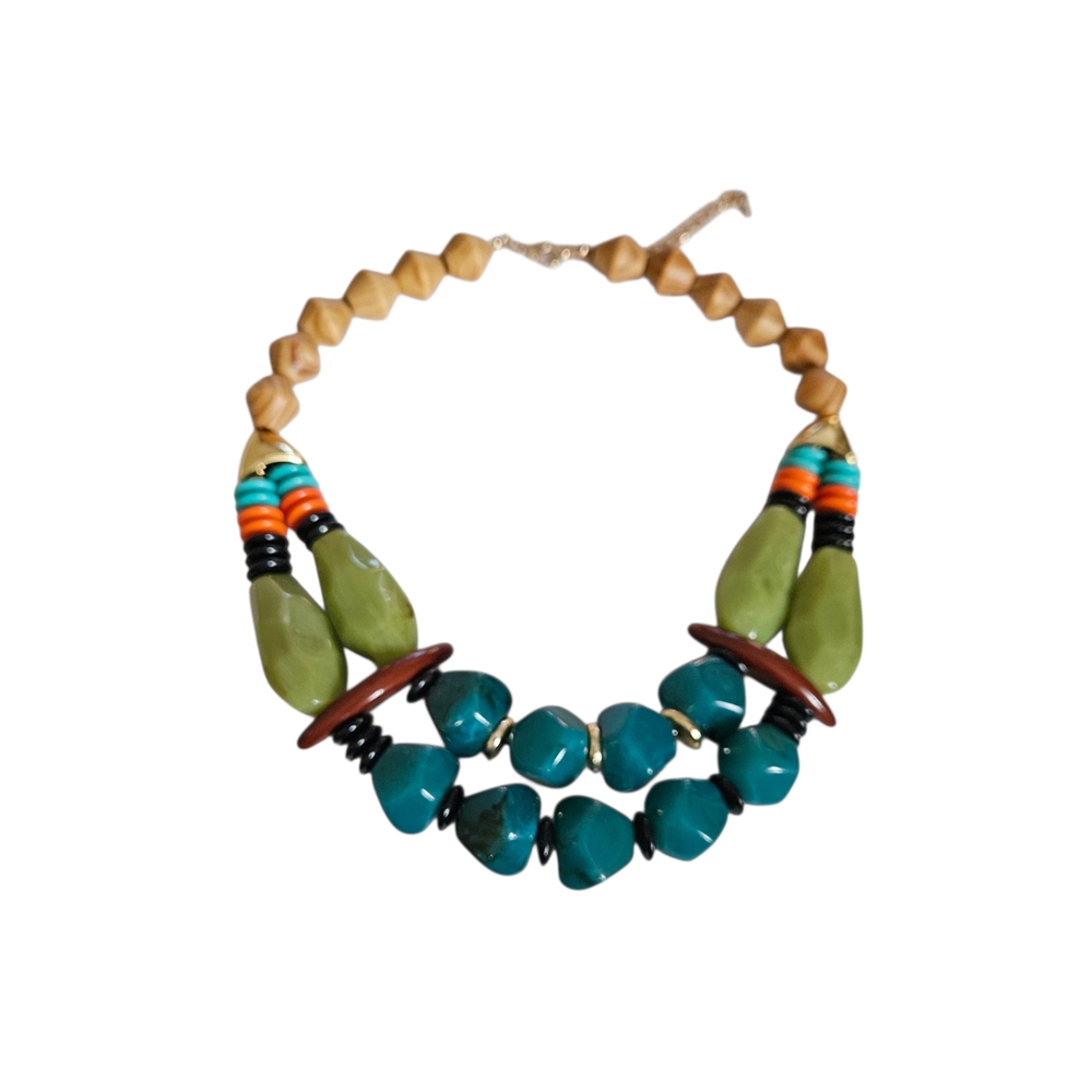 Vintage Colorful Beaded Necklace